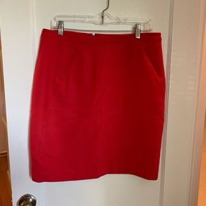 LOFT Bold Red Pencil Skirt